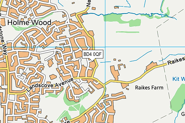 BD4 0QF map - OS VectorMap District (Ordnance Survey)