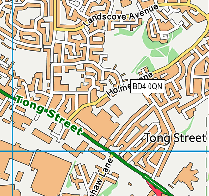 BD4 0QN map - OS VectorMap District (Ordnance Survey)