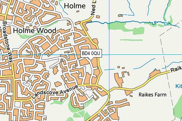 BD4 0QU map - OS VectorMap District (Ordnance Survey)