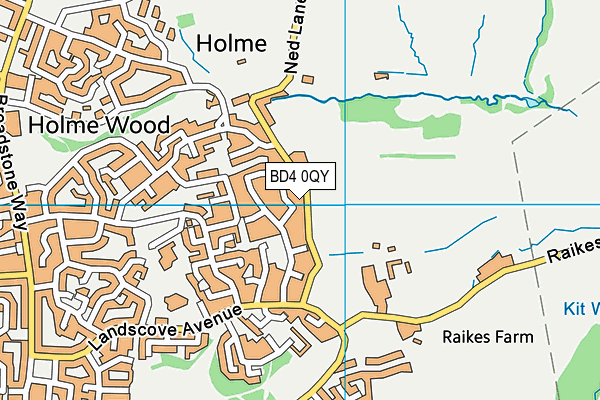 BD4 0QY map - OS VectorMap District (Ordnance Survey)