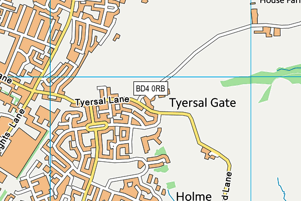 BD4 0RB map - OS VectorMap District (Ordnance Survey)