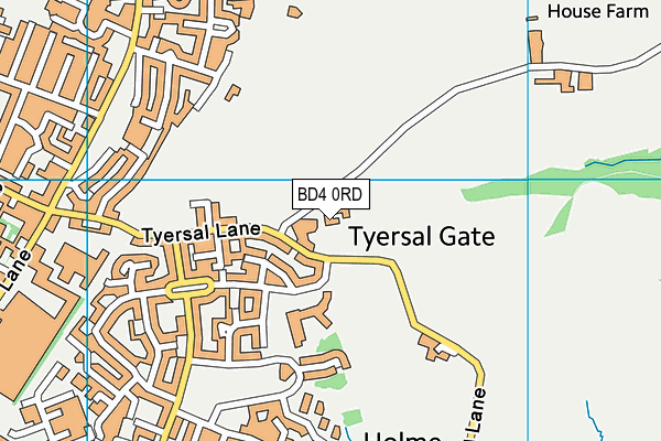 BD4 0RD map - OS VectorMap District (Ordnance Survey)