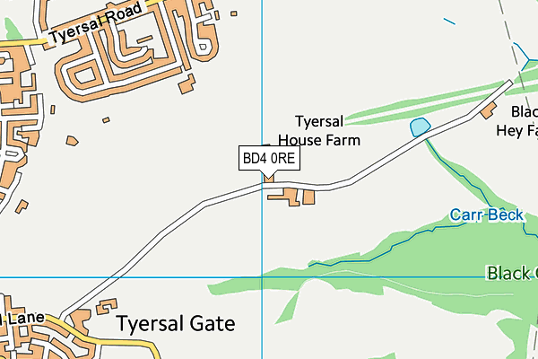 BD4 0RE map - OS VectorMap District (Ordnance Survey)