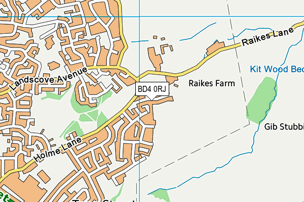 BD4 0RJ map - OS VectorMap District (Ordnance Survey)