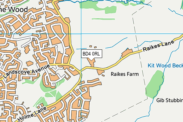 BD4 0RL map - OS VectorMap District (Ordnance Survey)