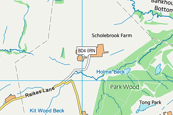 BD4 0RN map - OS VectorMap District (Ordnance Survey)