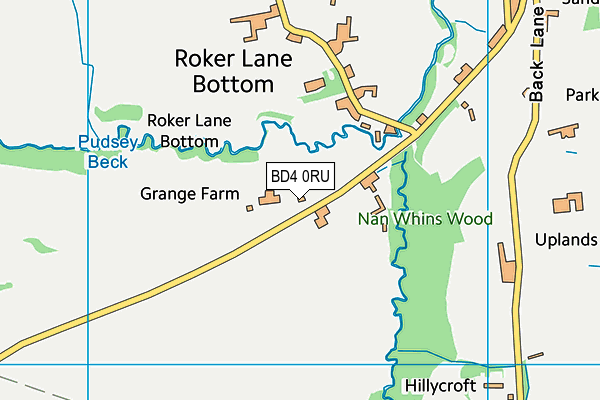 BD4 0RU map - OS VectorMap District (Ordnance Survey)