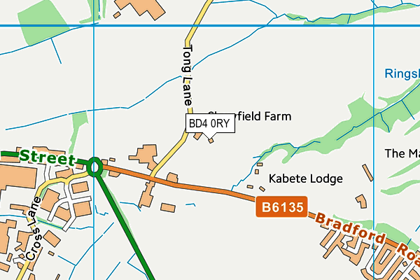 BD4 0RY map - OS VectorMap District (Ordnance Survey)