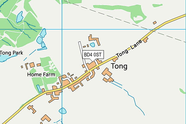BD4 0ST map - OS VectorMap District (Ordnance Survey)