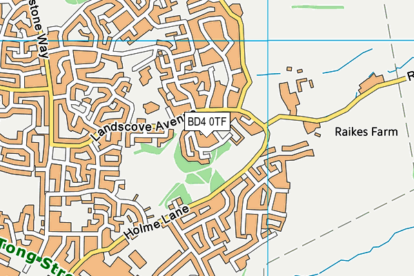BD4 0TF map - OS VectorMap District (Ordnance Survey)