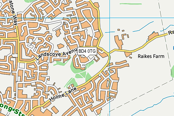 BD4 0TG map - OS VectorMap District (Ordnance Survey)