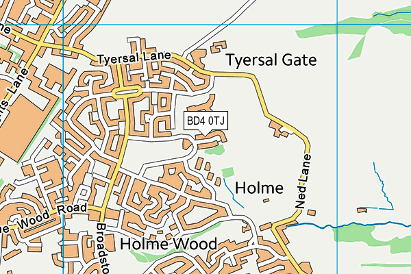 BD4 0TJ map - OS VectorMap District (Ordnance Survey)