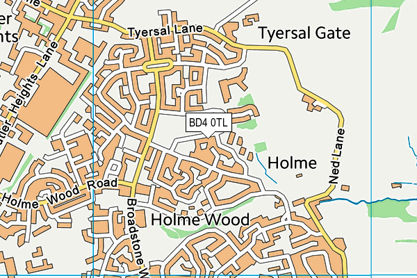 BD4 0TL map - OS VectorMap District (Ordnance Survey)