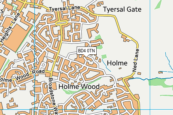 BD4 0TN map - OS VectorMap District (Ordnance Survey)