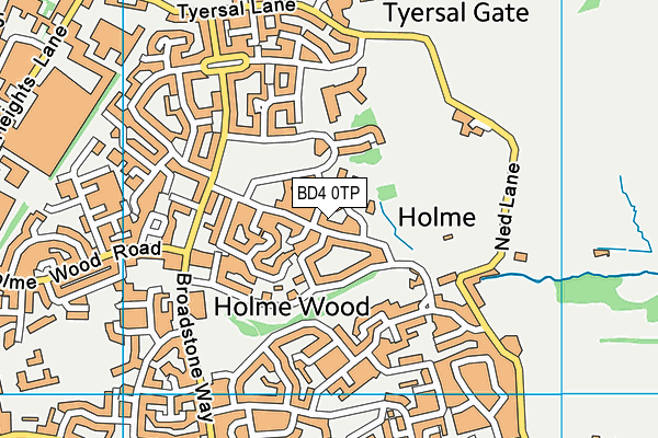 BD4 0TP map - OS VectorMap District (Ordnance Survey)