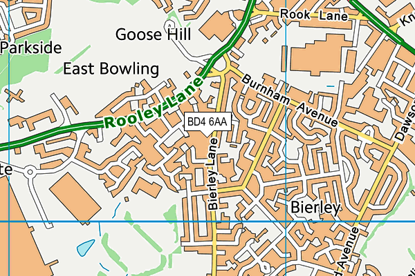 BD4 6AA map - OS VectorMap District (Ordnance Survey)