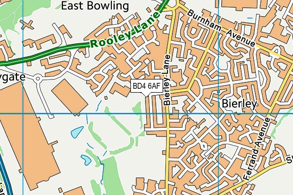 Newhall Park Primary School map (BD4 6AF) - OS VectorMap District (Ordnance Survey)