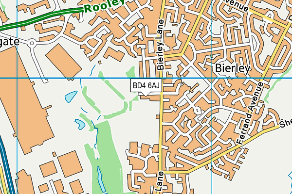 BD4 6AJ map - OS VectorMap District (Ordnance Survey)