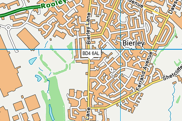 Bierley Recreation Ground map (BD4 6AL) - OS VectorMap District (Ordnance Survey)