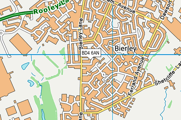BD4 6AN map - OS VectorMap District (Ordnance Survey)