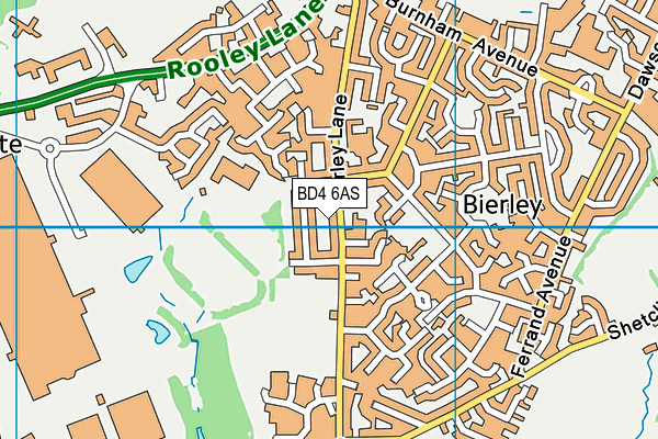 BD4 6AS map - OS VectorMap District (Ordnance Survey)