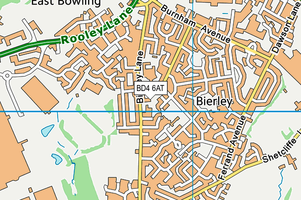 BD4 6AT map - OS VectorMap District (Ordnance Survey)