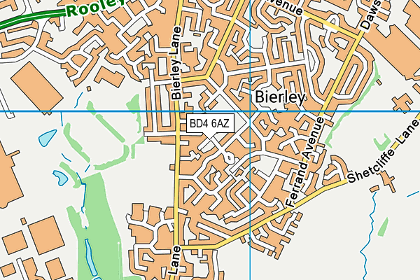 BD4 6AZ map - OS VectorMap District (Ordnance Survey)