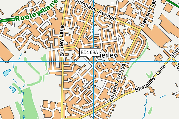 BD4 6BA map - OS VectorMap District (Ordnance Survey)