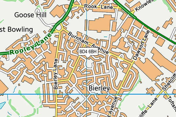 BD4 6BH map - OS VectorMap District (Ordnance Survey)