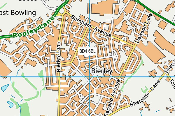 BD4 6BL map - OS VectorMap District (Ordnance Survey)