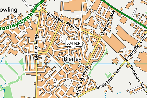 BD4 6BN map - OS VectorMap District (Ordnance Survey)