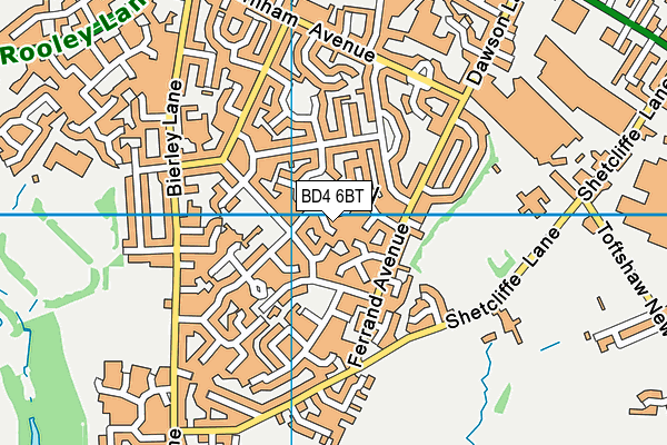 BD4 6BT map - OS VectorMap District (Ordnance Survey)