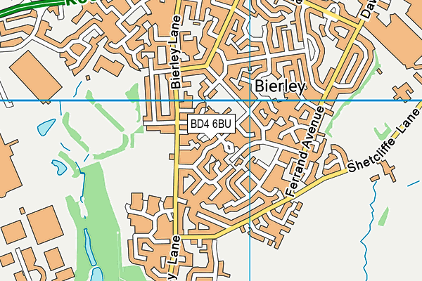 BD4 6BU map - OS VectorMap District (Ordnance Survey)