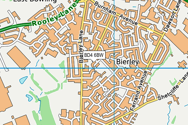 BD4 6BW map - OS VectorMap District (Ordnance Survey)