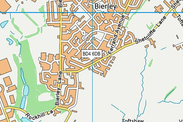 BD4 6DB map - OS VectorMap District (Ordnance Survey)