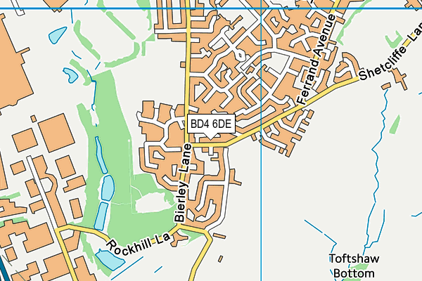 BD4 6DE map - OS VectorMap District (Ordnance Survey)