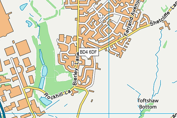 BD4 6DF map - OS VectorMap District (Ordnance Survey)