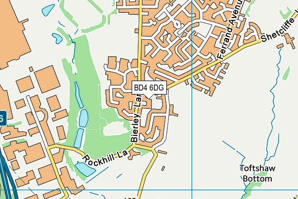BD4 6DG map - OS VectorMap District (Ordnance Survey)
