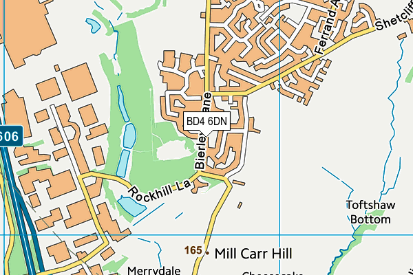 BD4 6DN map - OS VectorMap District (Ordnance Survey)