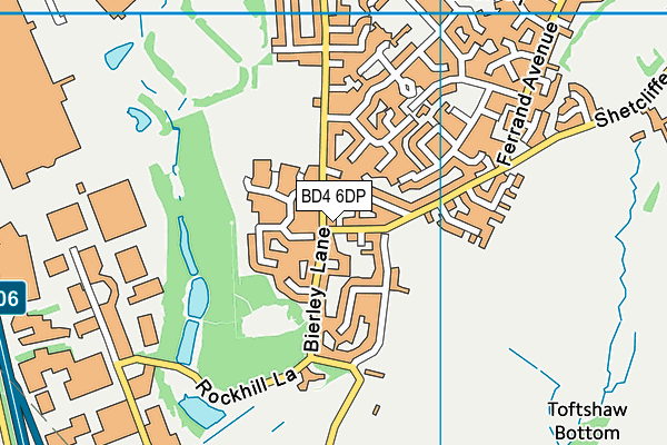 BD4 6DP map - OS VectorMap District (Ordnance Survey)