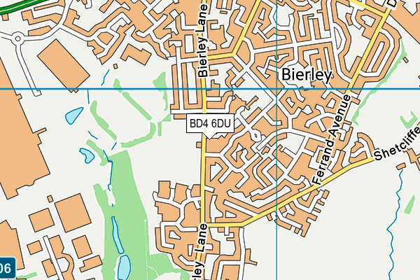 BD4 6DU map - OS VectorMap District (Ordnance Survey)
