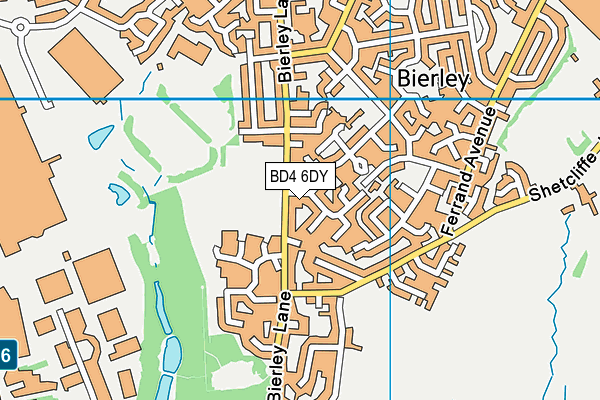 BD4 6DY map - OS VectorMap District (Ordnance Survey)