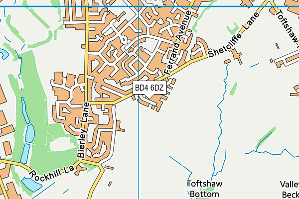 BD4 6DZ map - OS VectorMap District (Ordnance Survey)