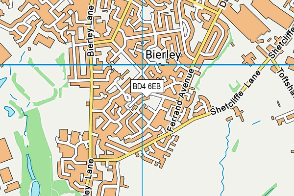 BD4 6EB map - OS VectorMap District (Ordnance Survey)