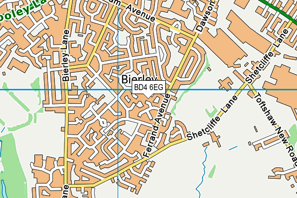 BD4 6EG map - OS VectorMap District (Ordnance Survey)