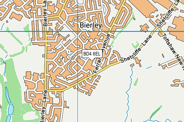 BD4 6EL map - OS VectorMap District (Ordnance Survey)