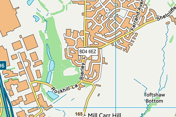 BD4 6EZ map - OS VectorMap District (Ordnance Survey)
