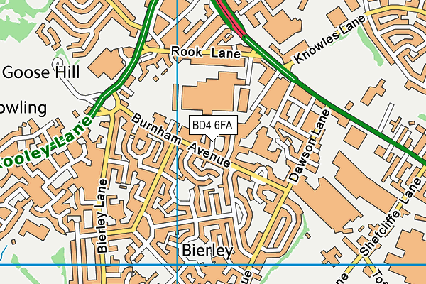 BD4 6FA map - OS VectorMap District (Ordnance Survey)