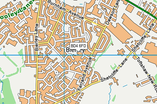 BD4 6FD map - OS VectorMap District (Ordnance Survey)