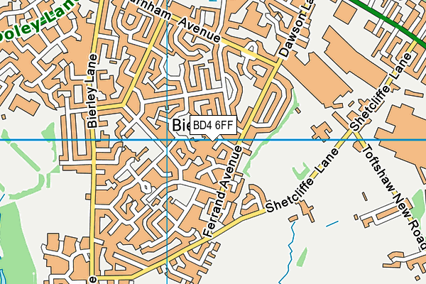 BD4 6FF map - OS VectorMap District (Ordnance Survey)